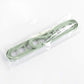 Light green plastic hanger rack in sealed bag with 9-bar design and top hook
