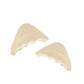 Beige curved foam shoe toe plugs, two pieces with wavy ridges