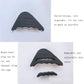 Black curved foam shoe toe plugs with removable adjustable spacer piece