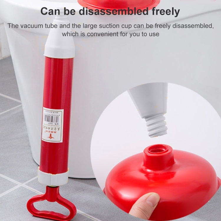 Toilet suction pump parts: red vacuum tube and large red suction cup