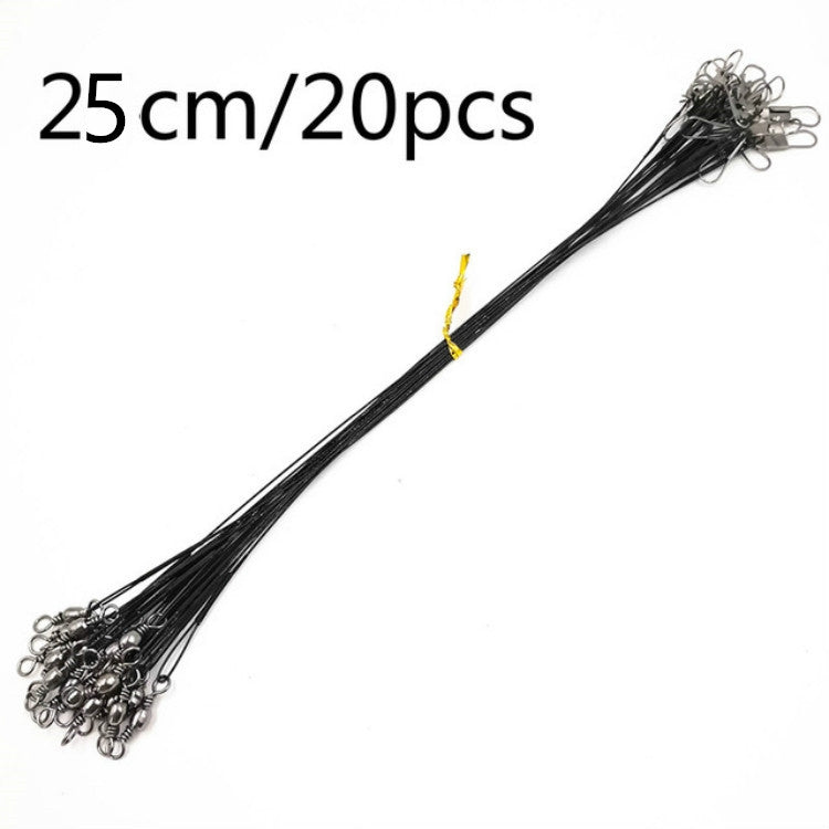 Black anti-bite front wire set, 20-pc bundle of 25cm wires with metal pin loops
