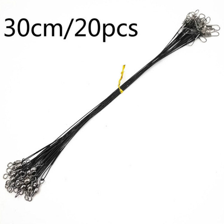 Black anti-bite front wire set, 20-pc bundle of 30cm wires with metal pin loops