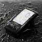 Waterproof black GIYO M4 bicycle computer with LCD display on wet surface