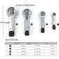 Nut splitter tool size chart showing full length and bolt diameter for 1–4 tools