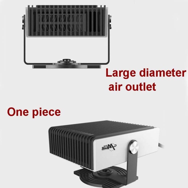 Portable car heater with large air outlet and one-piece housing