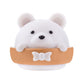 White bear night light wall lamp with orange cradle and bow detail