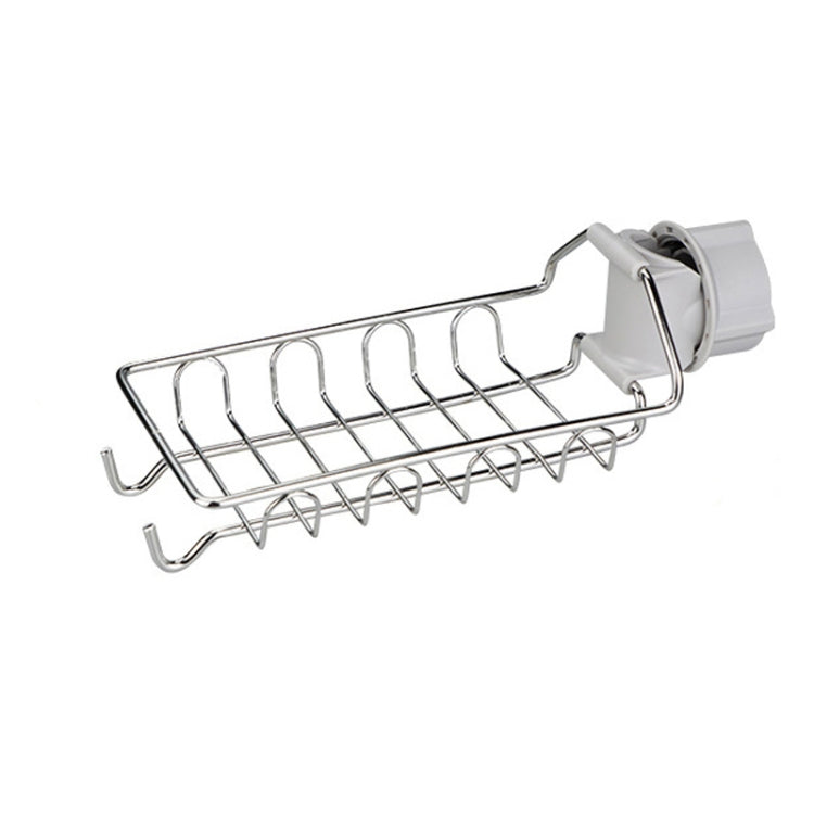 Stainless steel drain rack with wire bars and mounting clamp