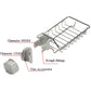 Stainless steel perforated sink faucet rack with wire grid and side hooks