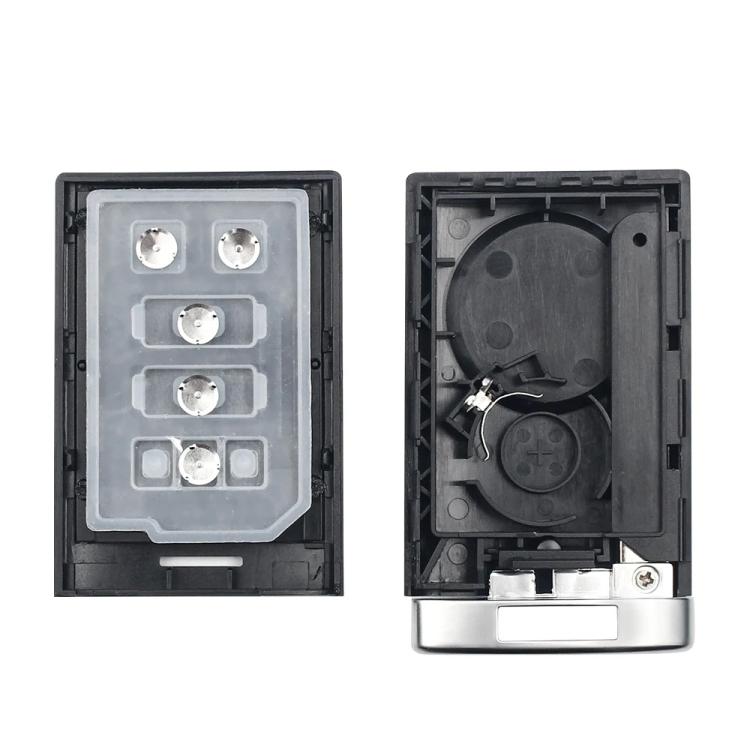 Remote key fob case interior with exposed key blade mechanism