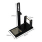 Black soldering iron stand with height post, tin wire holder, and rectangular base plate