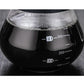 Close-up of 400ml coffee maker markings on dark glass carafe, 100–400ml scale