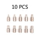 Ten metal bolt extractor bits with spiral flutes for broken screw removal