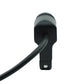 Motorcycle LED waterproof switch with green indicator, black body and wiring lead
