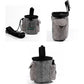 Grey pet waist snack bag bundle with detachable strap, top handle, and ring clip