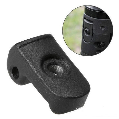 Xiaomi Mijia M365 fixing hook accessory, black folding position stop, close-up