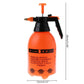 Orange 2-liter pressure sprayer bottle with 13 cm and 30 cm size indicators