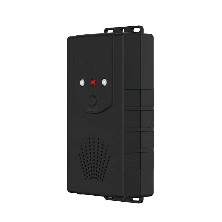 Black electronic car repellent module with power switch and speaker grille