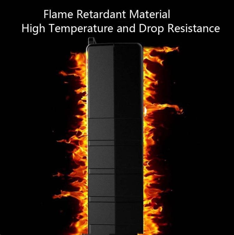 Black flame-retardant car repellent housing with raised side ridges