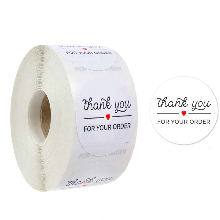 Roll seal stickers with “thank you for your order” labels and one round sticker