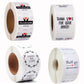Assorted roll seal sticker labels: “Handmade,” “Thank you,” and “Baked with love”