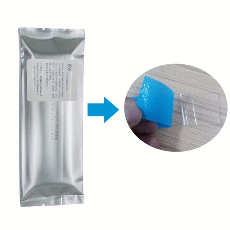 Silicone gel scar therapy patch pouch with close-up of adhesive film