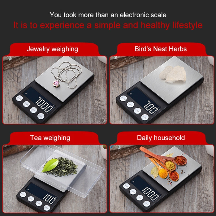 Mini digital electronic scale with weighing platform and LED numeric display