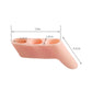 Three-hole thumb separator pad, translucent orange, three openings with size markers