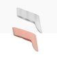 Pair of three-hole thumb separator pads, translucent orange and translucent white