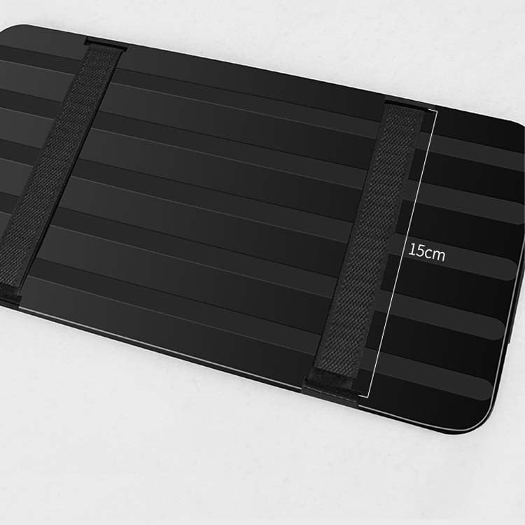 Black car glasses case organizer inner strap and base detail