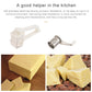 Plastic hand-crank rotary grater with stainless drum and long handle