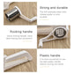 Plastic rotary cheese grater showing stainless roller drum and handle design