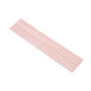 Pink plastic drawer divider strip with evenly spaced slots, long storage insert