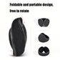 Black foldable earmuffs with plush inner padding, oval ear bags