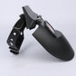 Welding protective helmet with attached strap and dark flip-up face shield
