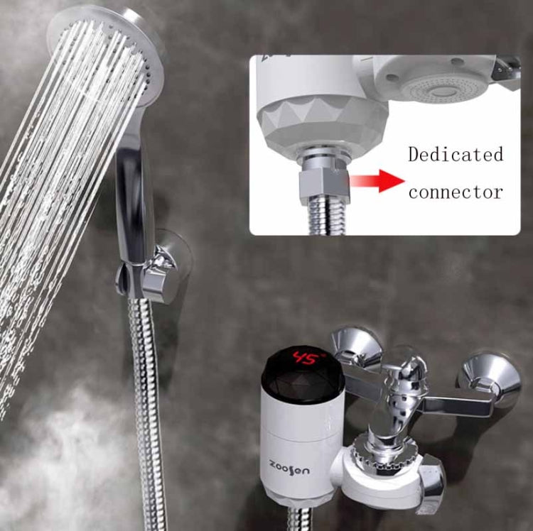 Electric instant hot water shower connector with rainfall sprayer head and hot water unit