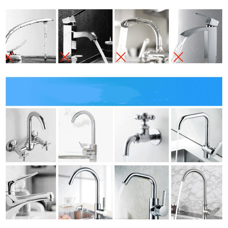Assorted chrome electric hot water faucets and spout styles, shown in multiple views