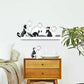 Cat figurine mini night light table lamps with glowing bulbs, multiple gray and white cats