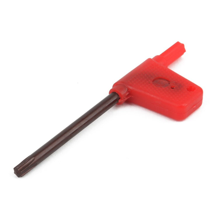 Red handle with dark metal rod for lathe turning tool holder