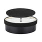 Black filter housing with white pleated cartridge media and foam top pad