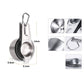 Stainless steel measuring cup set with size labels (14 cm, 5.8 cm) and nested cups