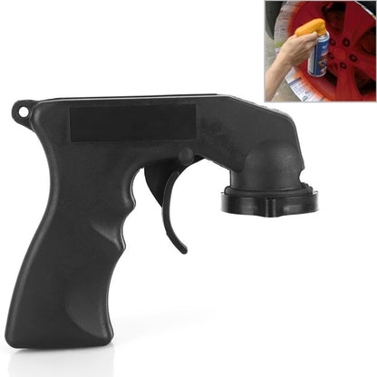 Black spray adaptor paint gun handle tool with trigger and curved spray nozzle