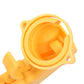 Yellow spray adaptor paint gun canning mouth and paint port close-up