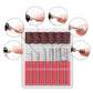 Nail drill bit set in clear case: sanding bands and metal bits
