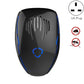 Black ultrasonic electronic repellent plug-in unit with blue accents, UK plug