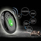 Black ultrasonic mosquito repellent device with green LED glow and wave effect