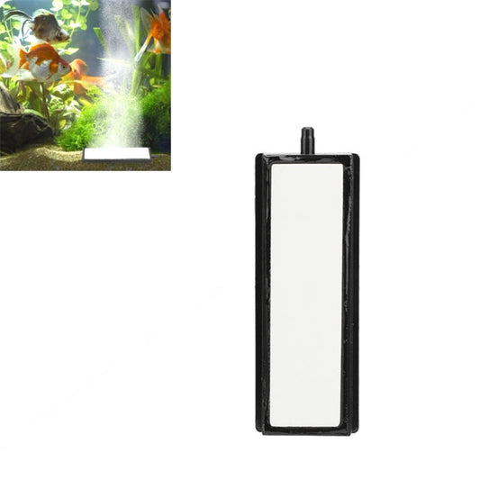 Rectangular bubble stone module with black frame, white core, and top outlet tube