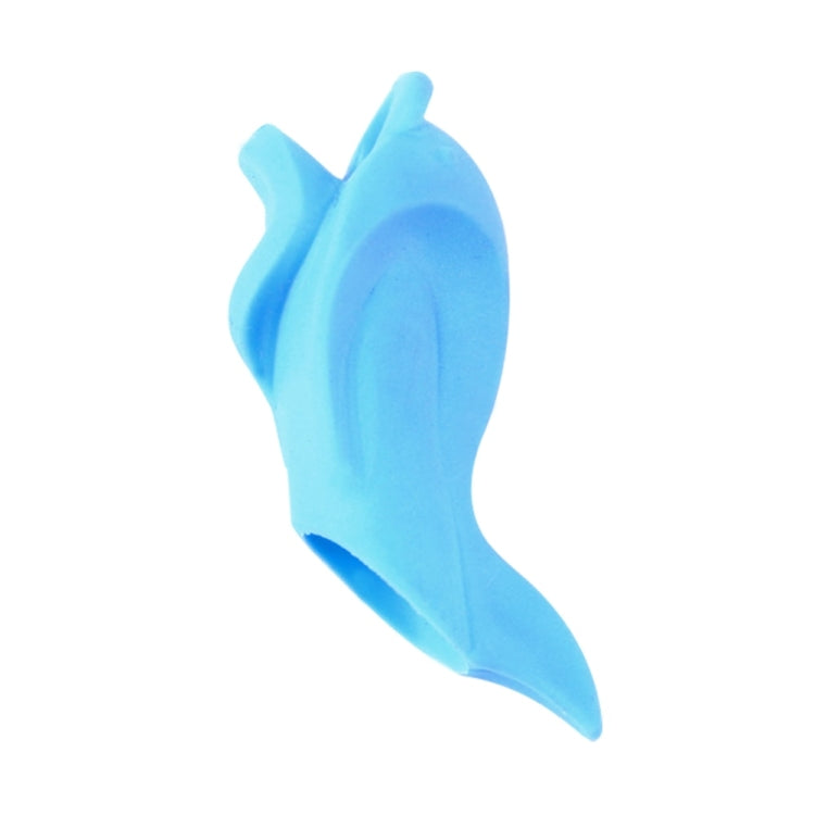 Light blue dolphin-shaped writing posture correction device pen