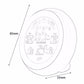 Digital temperature and humidity thermometer hygrometer size diagram, front LCD display