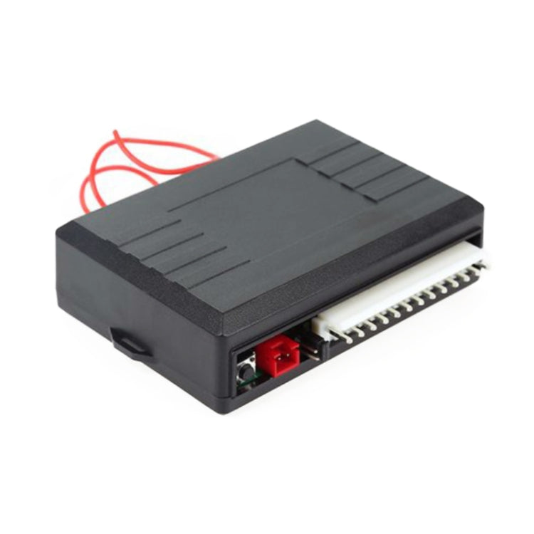 Car lock control module with connector pins and red power port, black