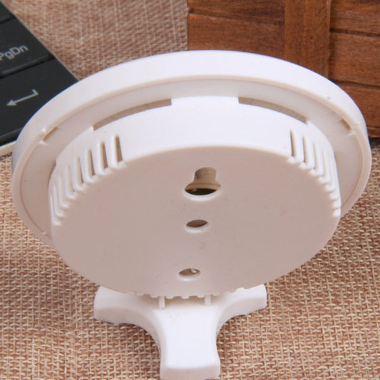 Round hygrometer back housing with vent slots and mounting stand
